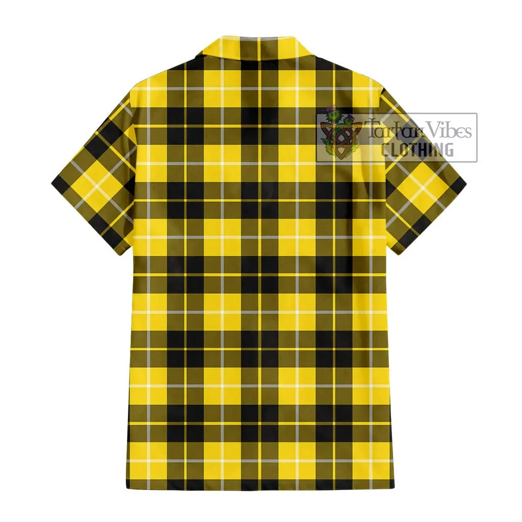 Barclay Dress Modern Tartan Short Sleeve Button Shirt with Family Crest DNA In Me Style