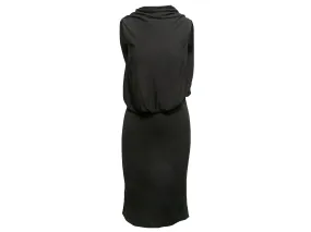 Black Tom Ford Silk Sleeveless Dress Size IT 42