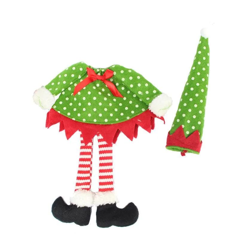 Christmas Elf Wine Bottle Covers Clothes Decoration