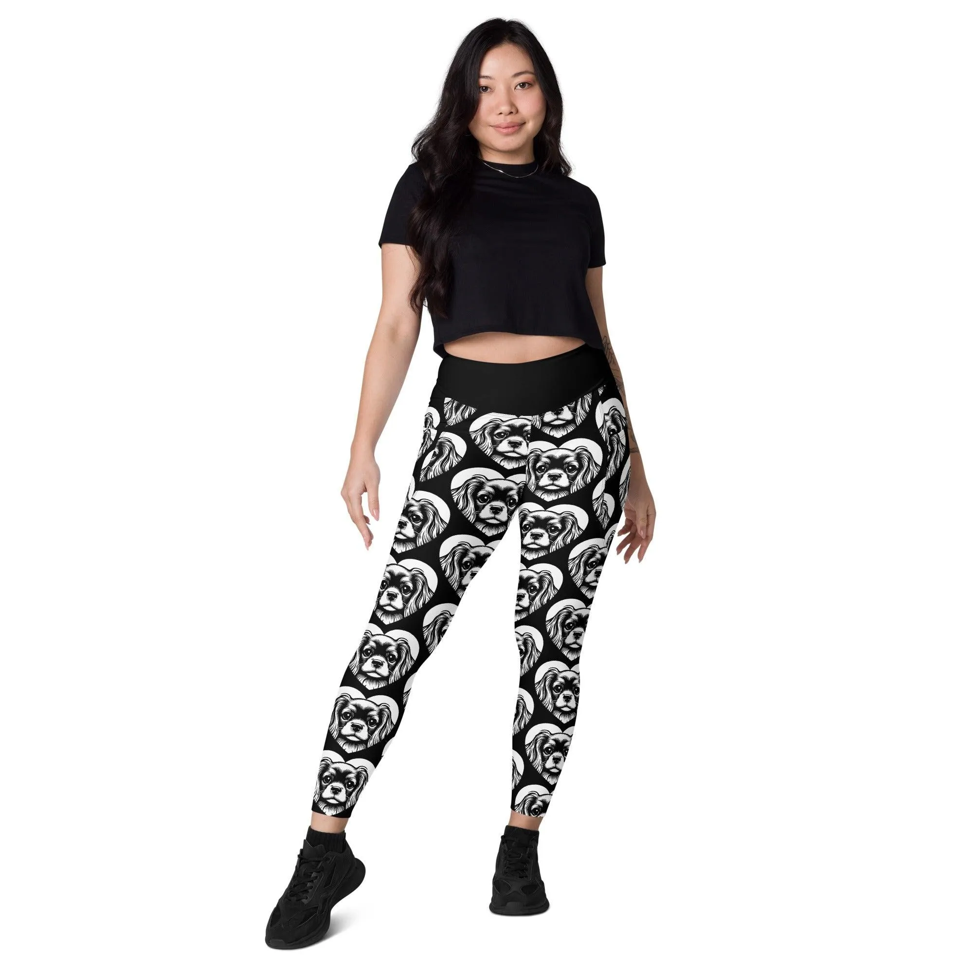 DOG BREED LEGGINGS with pockets - KING CHARLES SPANIEL - HERTTAHOUND