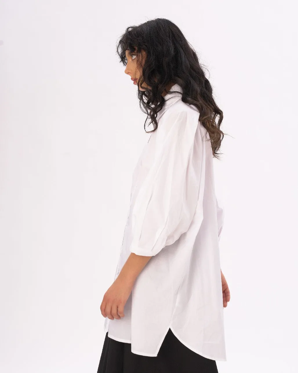Drop Sleeve Organic Cotton Shirtdress