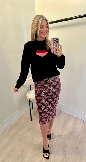 Le5033 Kiss Kiss Sequin Skirt