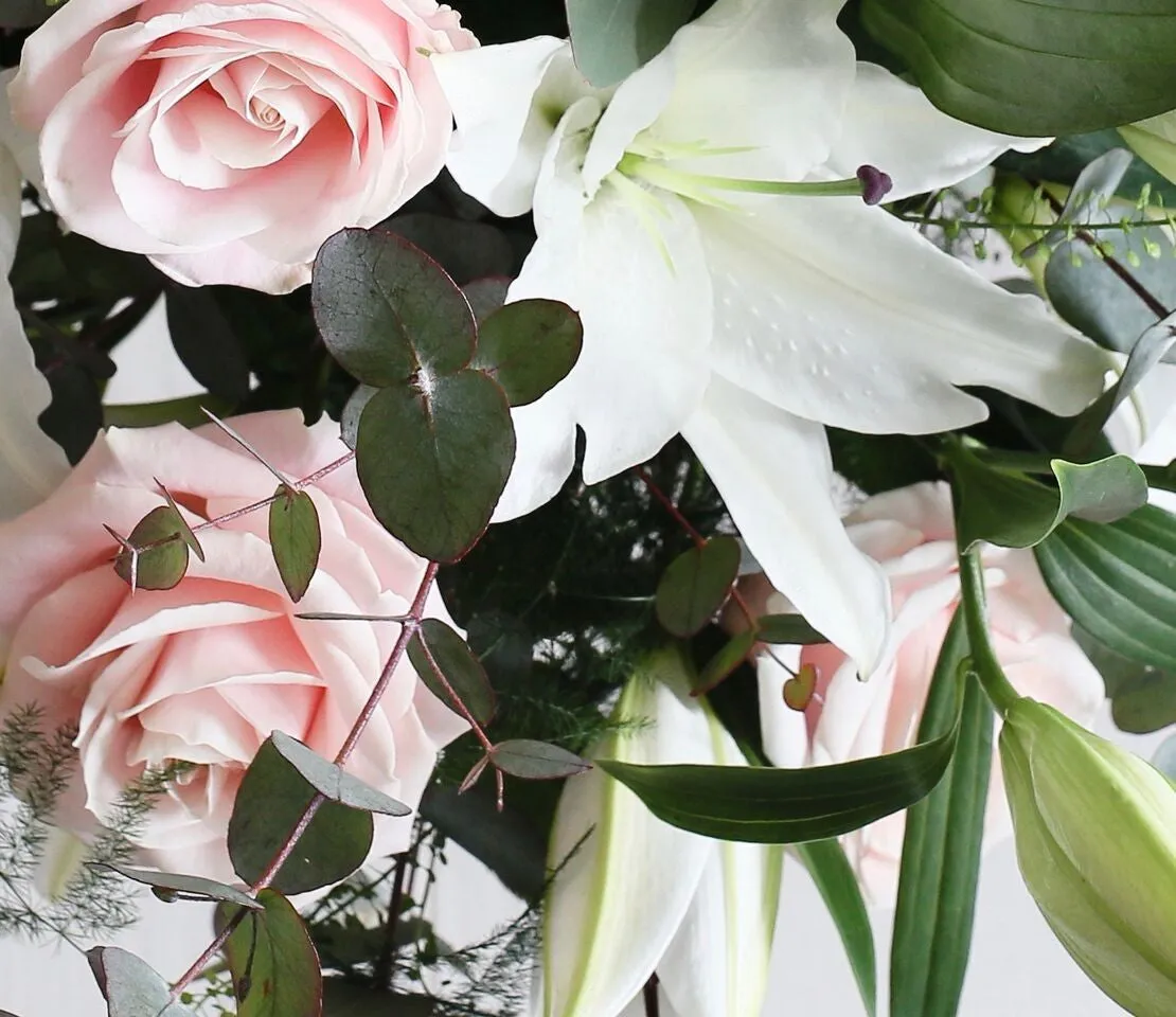 Pastel Rose and Lily Hand-tied
