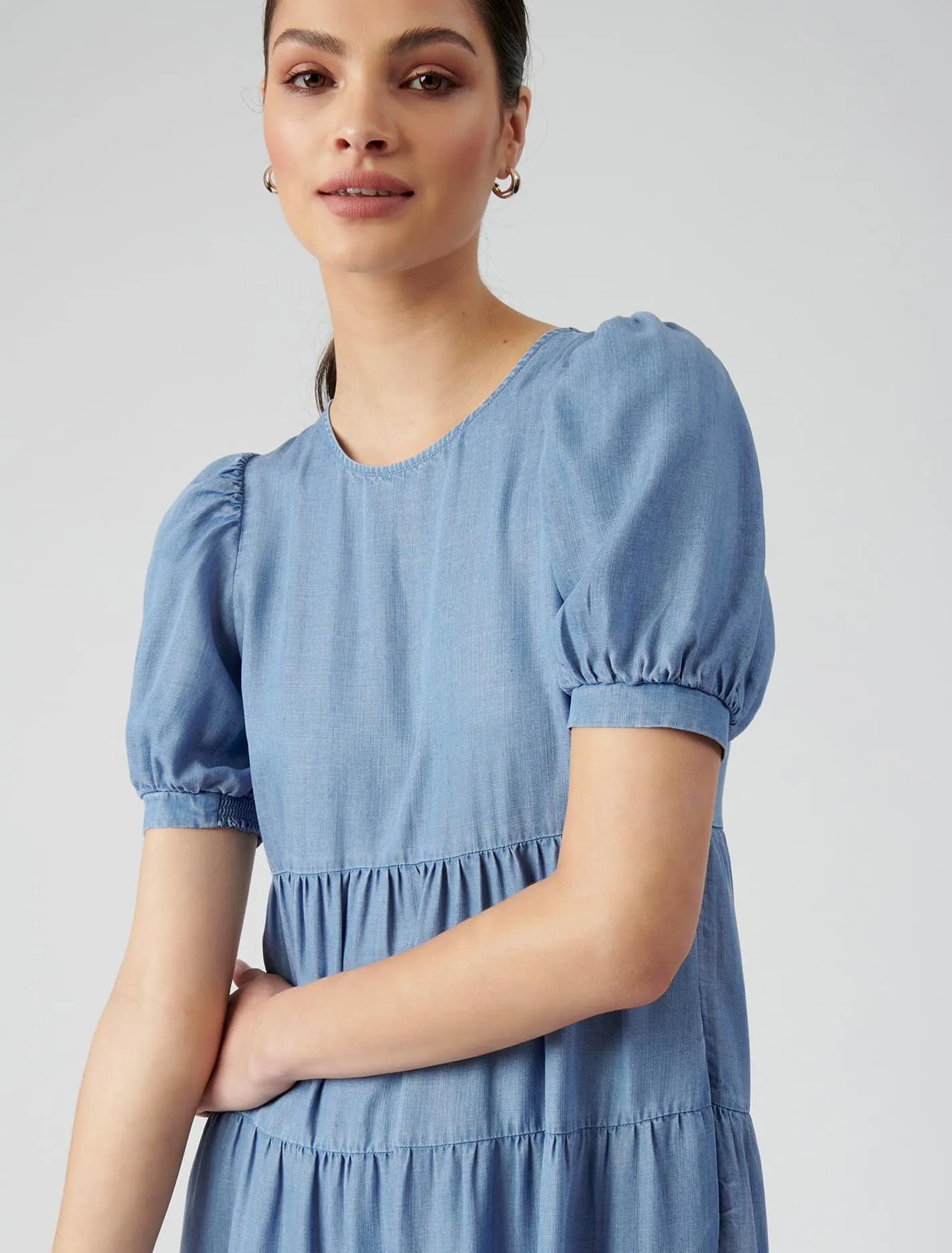 Pippa Denim Midi Smock Dress