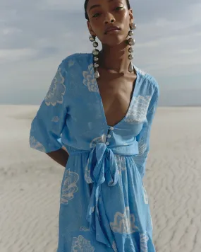 Sienna Dress White Shells & Sand