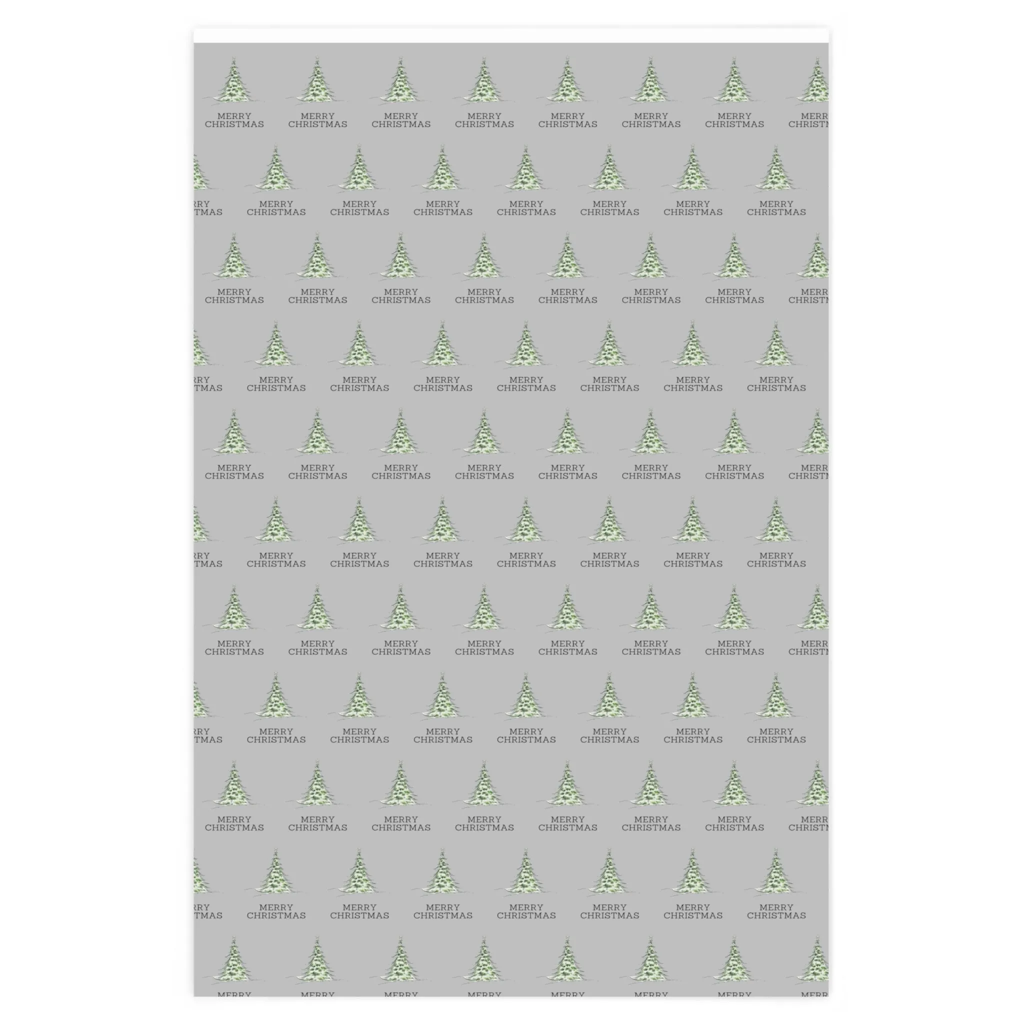 Silver Merry Christmas Wrapping Paper