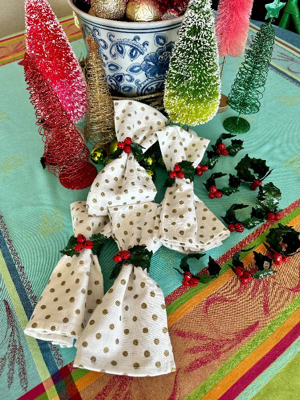 Vintage Holly Berry Napkin Rings, Metal, 15 Available